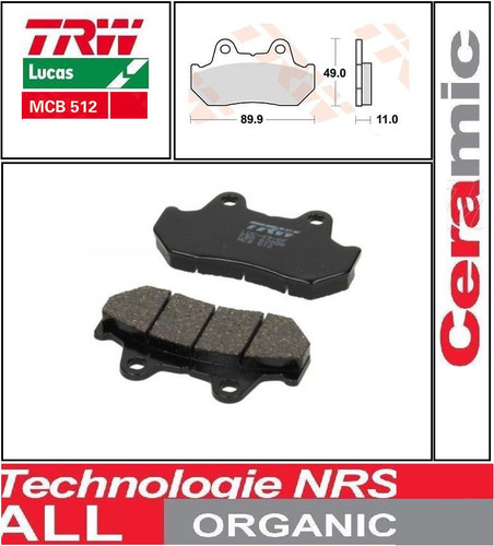 Rear brake pads trw lucas - brake,